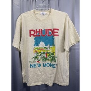 Rhude Shirt Mens Large White New Money Graphic Made In USA Streetwear Tee